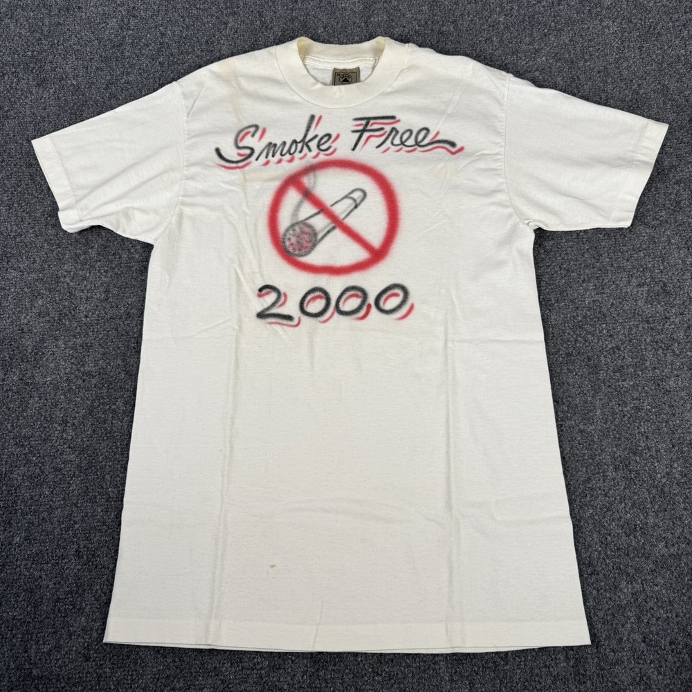 VTG Anti Drug PSA Shirt Y2K Millennium Smoke Free Class 2000 Single Stitch USA